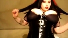 Gothic beauty with gigantic tits
