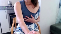 Shy Mom Fingering In The Kitchen