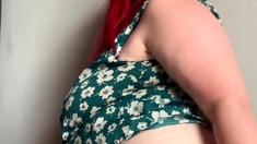 Fetish Redheaded Hoe Fingers Pussy And Ass In Solo