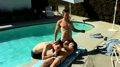 Gay boy masturbating front of men videos Pool Four-Way!