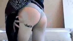Sweetest thinspo ass gentle rubbing through panties