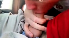 Young Twink Sucks Dick In Car And Swallows