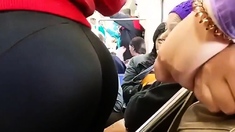 Incredible - Round Bubble Butt Teen On The Train