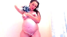 best pregnant ever showering