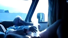 Truck Driver Masturbating